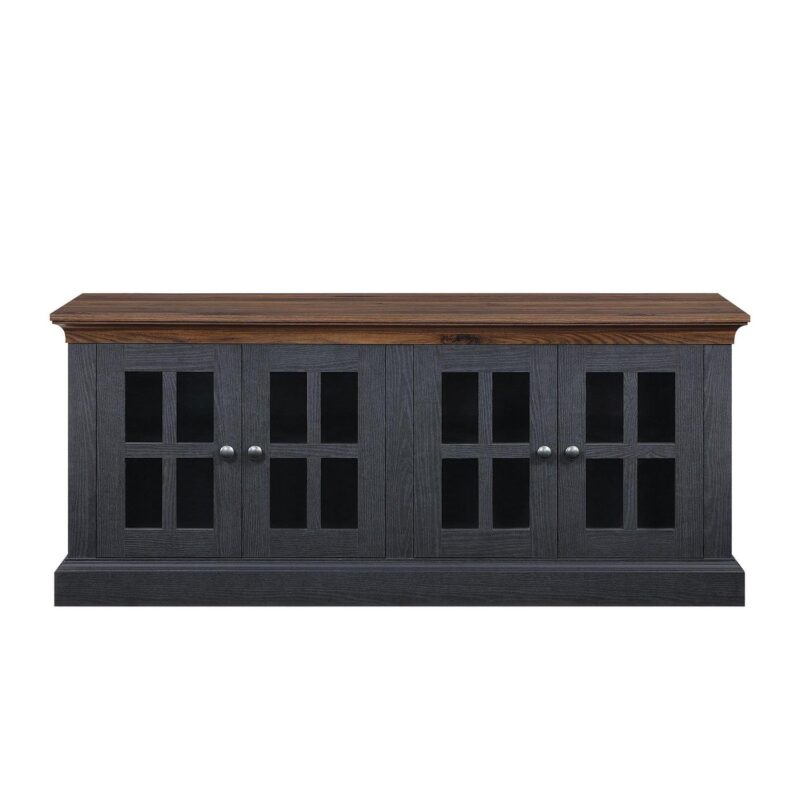 Better Homes and Gardens Canton 4- door TV Stand for TVa s up to 70a , Black/Light Honey Finish - Image 9