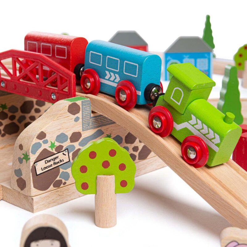 Bigjigs Rail, Road and Rail Train Set - Image 4