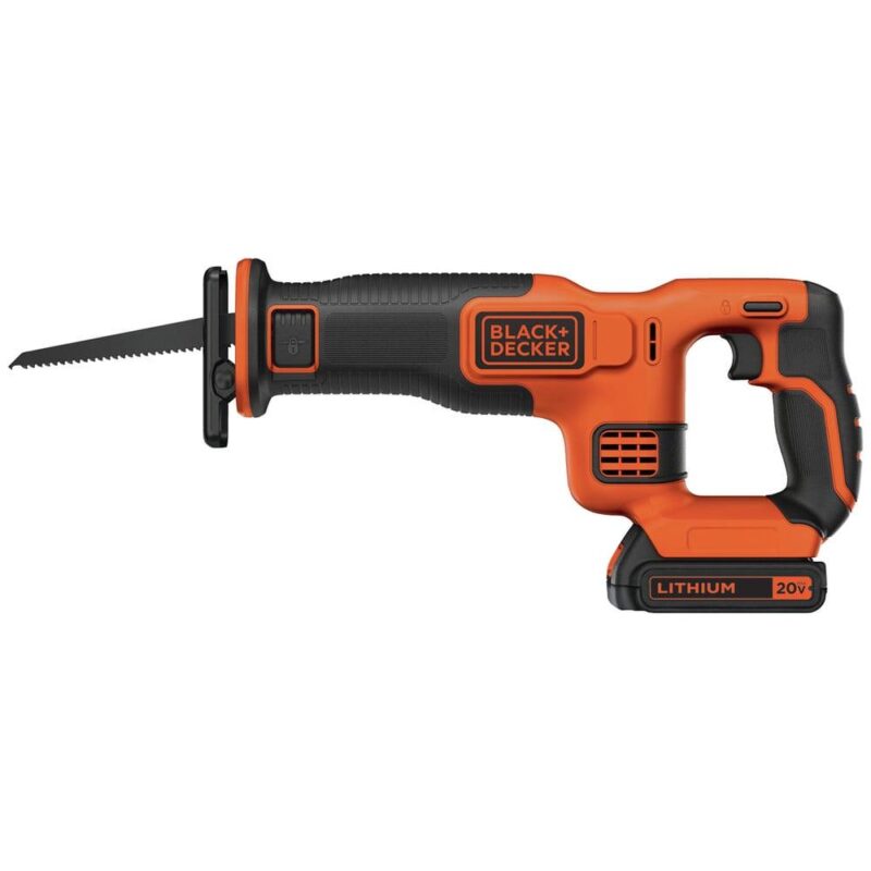 Black and Decker BDCR20C 20V MAX Brushed Lithium-Ion Cordless Reciprocating Saw Kit (1.5 Ah) - Image 5
