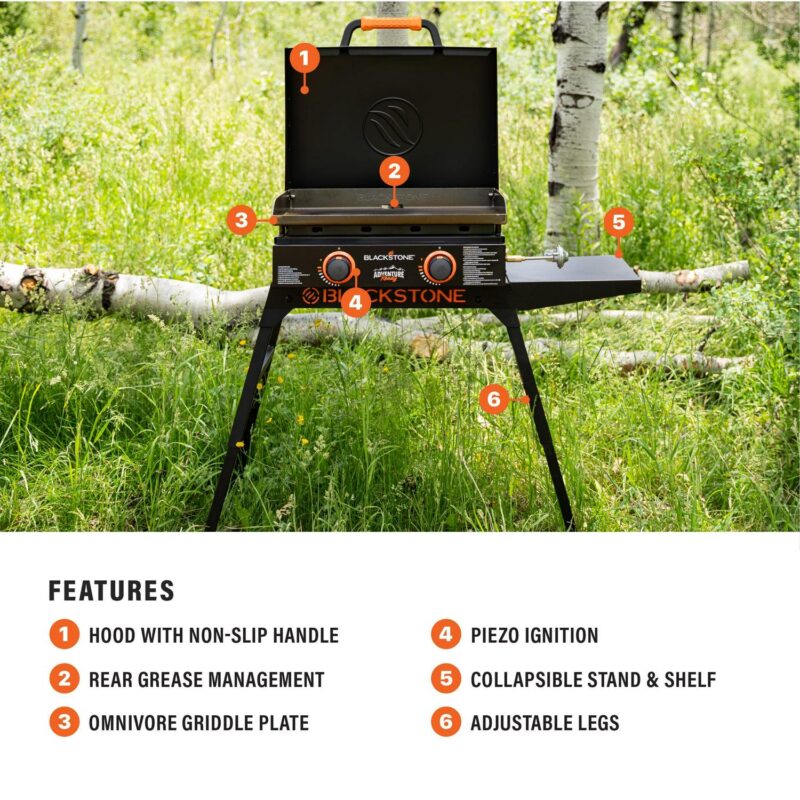 Blackstone Adventure Ready 22  Omni Griddle with Stand and Adapter Hose - Image 5