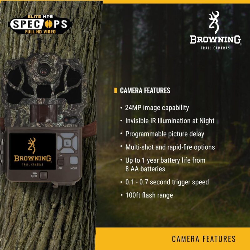 Browning New Spec Ops Elite HP5 Trail Game Camera Wildlife Motion Activated - Image 3