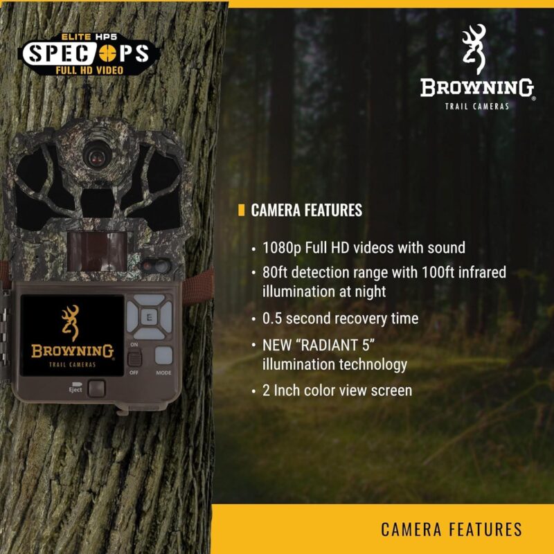 Browning New Spec Ops Elite HP5 Trail Game Camera Wildlife Motion Activated - Image 4
