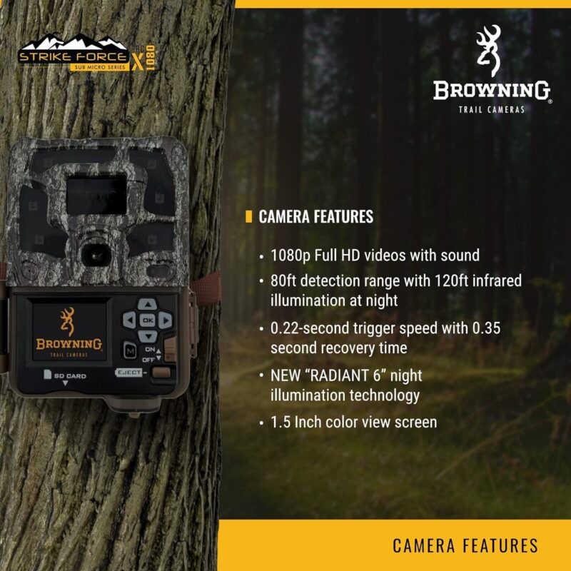 Browning Strike Force Pro X 1080 Wildlife Motion-Activated Trail Camera - Image 4