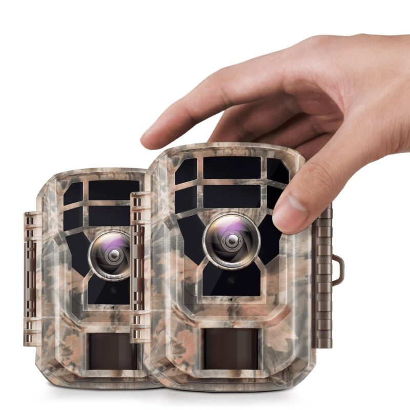 CAMPARK 2 PACK 1080P Trail Game Camera Hunting Deer Camera with Infrared Night Vision Waterproof Trail Cam for Wildlife Monitoring