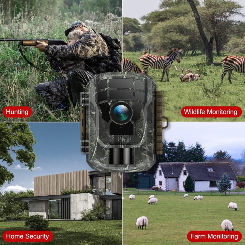 CAMPARK 2 Pack Trail Camera 36MP 2K Game Hunting Deer Camera Night Vision Waterproof Motion Activated - Image 9