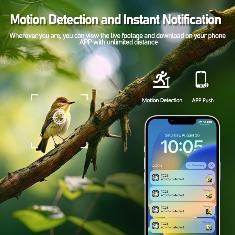 CAMPARK 4G Cellular Trail Camera Solar Powered, 2.5K 14MP Hunting Game Camera with Live View and Motion Alerts, 940nm No Glow Night Vision and IP66 Waterproof for Wildlife Monitoring - Image 6
