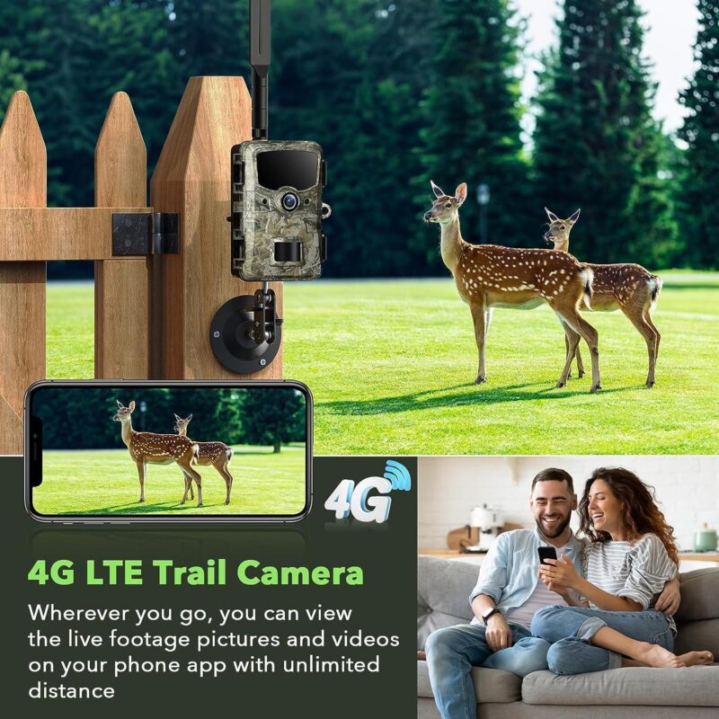 CAMPARK 4G LTE Cellular Trail Camera Sends Picture Video to Cell Phone - 24MP 1080P Game Hunting Camera with Night Vision Motion Activated Waterproof IP66 Trail Cam for Wildlife Monitoring - Image 3