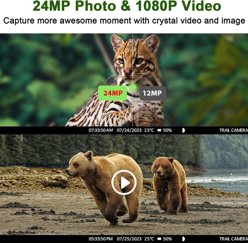 CAMPARK 4G LTE Cellular Trail Camera Sends Picture Video to Cell Phone - 24MP 1080P Game Hunting Camera with Night Vision Motion Activated Waterproof IP66 Trail Cam for Wildlife Monitoring - Image 5