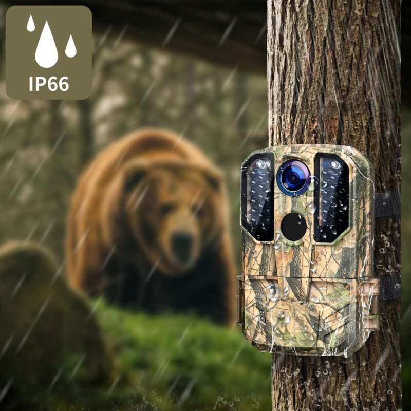 CAMPARK T75 Wifi Bluetooth Trail Camera with SD Card 20MP 1296P Game Hunting Camera with Night Vision Waterproof IP66 Motion Activated Outdoor Trail Deer Cam for Wildlife Monitoring 2.4  LCD Screen - Image 6