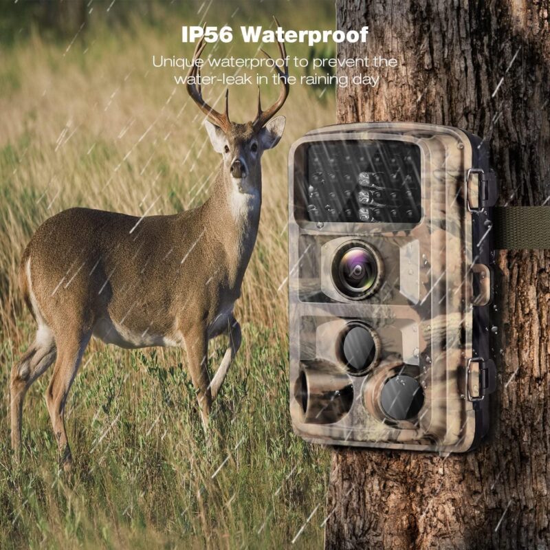 CAMPARK Trail Camera with SD Card 4K 42MP Deer Hunting Game Camera with Infrared Night Vision Fast Trigger Time Motion Activated Waterproof IP66 120A Wide Angel 2.4  LCD Trail Wildlife Camera - Image 6