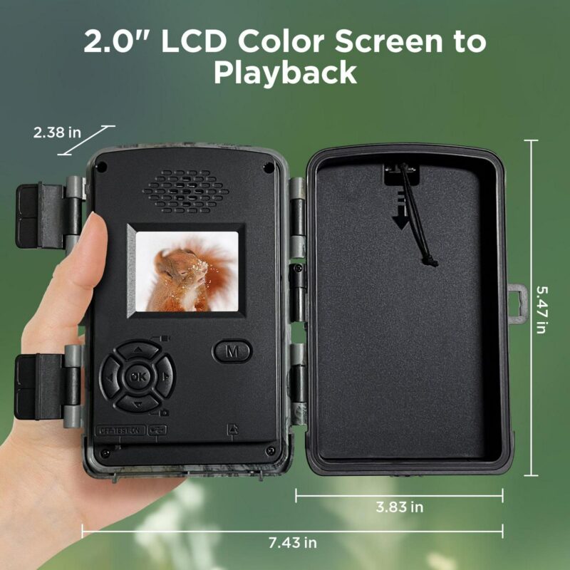 CAMPARK Trail Camera 4K 48MP Game Deer Hunting Camera with Night Vision Waterproof IP66 0.1s Trigger Time Latest Sensor Motion 120A A Wide Angel Time-Lapse Trail Cam for Wildlife Monitor 2.0 LCD - Image 5