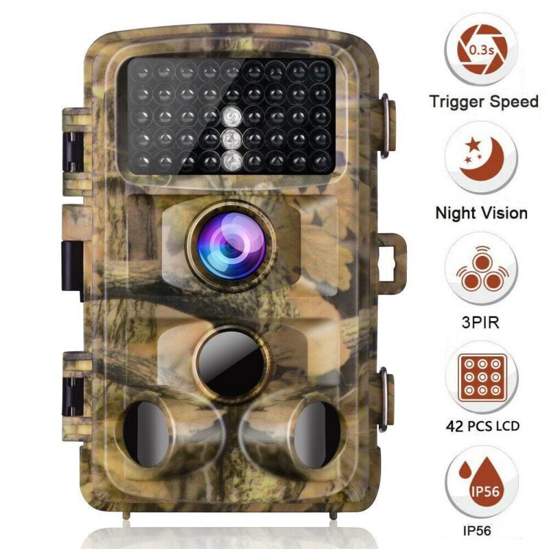 CAMPARK Trail Camera with SD Card 4K 42MP Deer Hunting Game Camera with Infrared Night Vision Fast Trigger Time Motion Activated Waterproof IP66 120A Wide Angel 2.4  LCD Trail Wildlife Camera - Image 4
