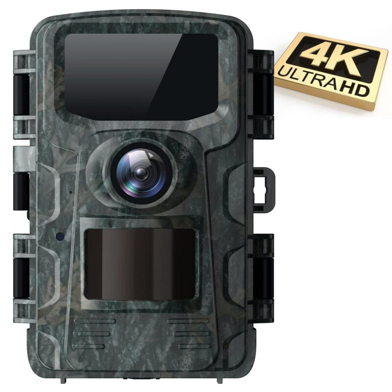 CAMPARK Trail Camera 4K 48MP Game Deer Hunting Camera with Night Vision Waterproof IP66 0.1s Trigger Time Latest Sensor Motion 120A A Wide Angel Time-Lapse Trail Cam for Wildlife Monitor 2.0 LCD