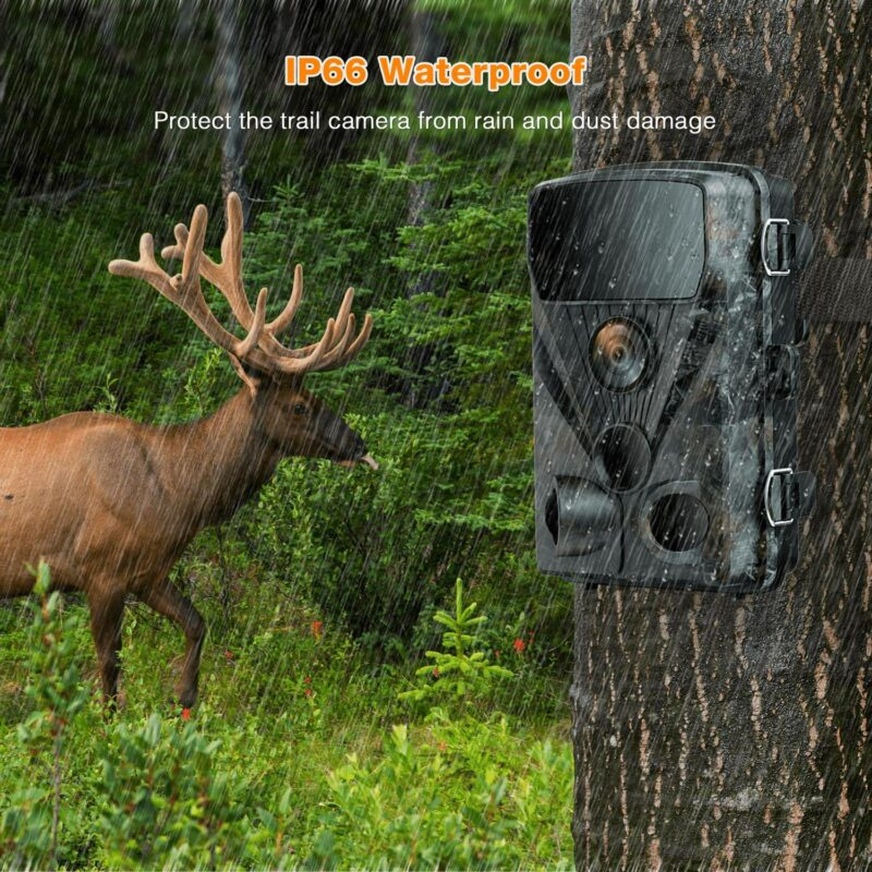 CAMPARK WiFi Bluetooth Trail Camera 4K 24MP Game Hunting Camera 3 PIR Night Vision Waterproof IP66 120A Wide Angle 0.2s Motion Detection Outdoor Dear Trail Cam Wildlife Monitoring 2.4 LCD - Image 7