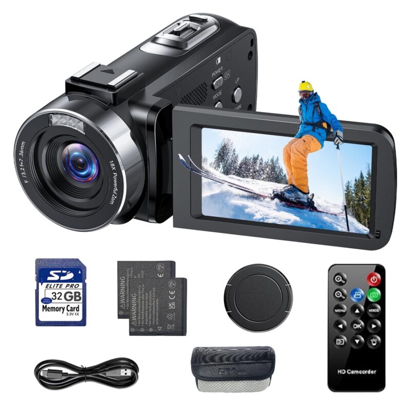 Campark 4K 30FPS Video Camera 42MP Photo 3a 270A Screen Digital Camcorder for Vlogging Youtube