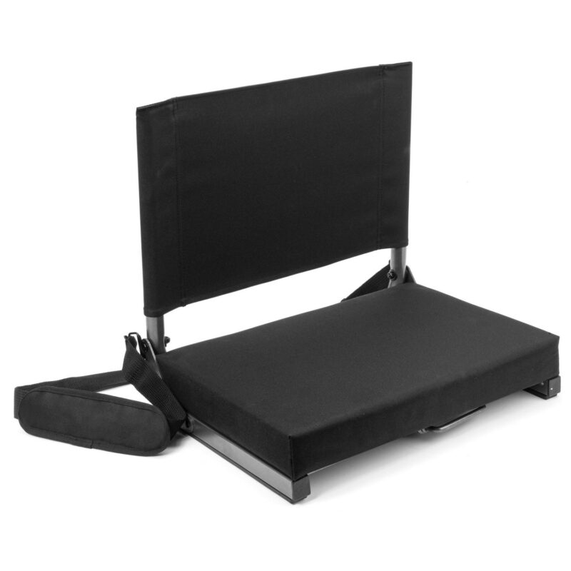 Cascade Mountain Tech Ultra-Padded Stadium Seat for Bleachers , Black