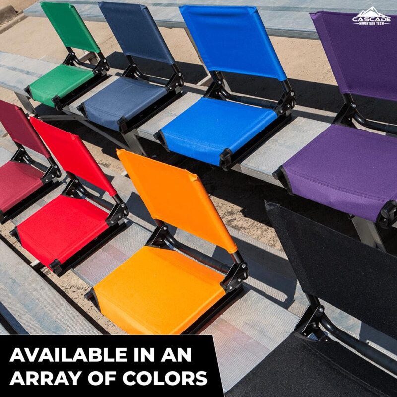 Cascade Mountain Tech Lightweight Stadium Seat for Bleachers, Red - Image 17
