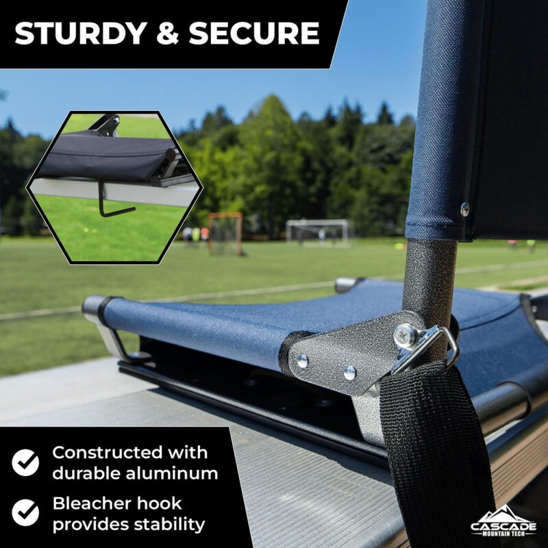 Cascade Mountain Tech Lightweight Stadium Seat for Bleachers, Red - Image 15