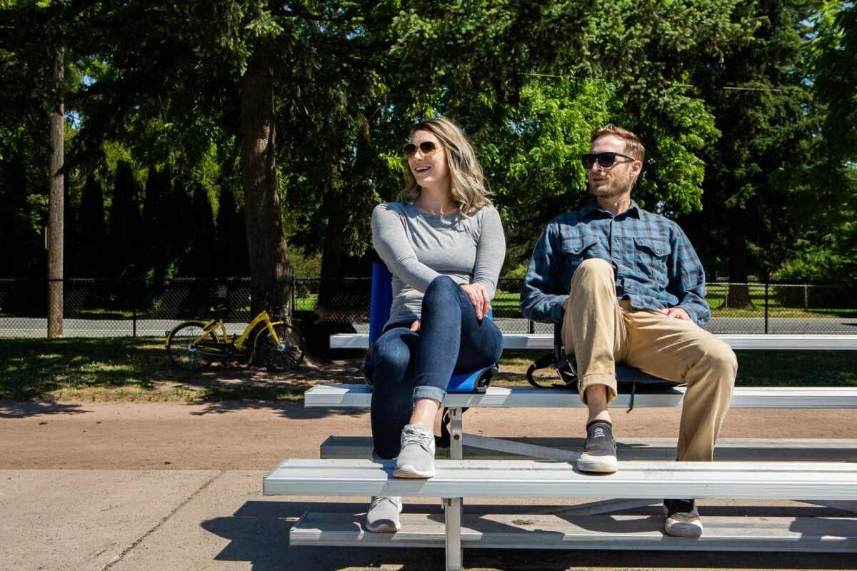 Cascade Mountain Tech Lightweight Stadium Seat for Bleachers, Red - Image 3