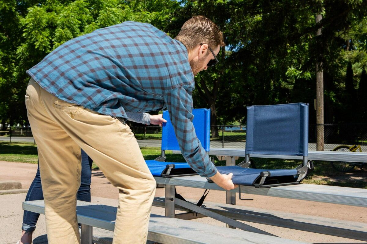Cascade Mountain Tech Lightweight Stadium Seat for Bleachers, Red - Image 5
