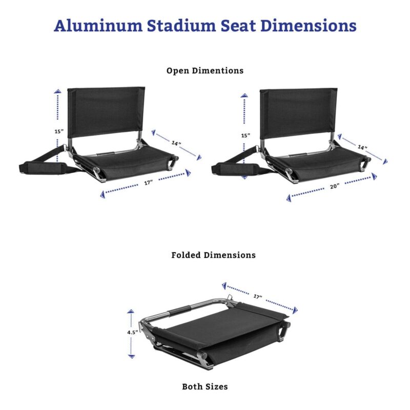 Cascade Mountain Tech Lightweight Stadium Seat for Bleachers, Red - Image 4