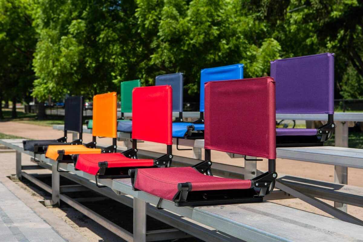 Cascade Mountain Tech Lightweight Stadium Seat for Bleachers, Red - Image 12