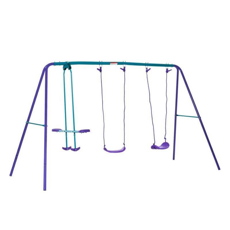 Children's Playground Set, Adjustable Ropes With Metal Frame For Stability - Image 5