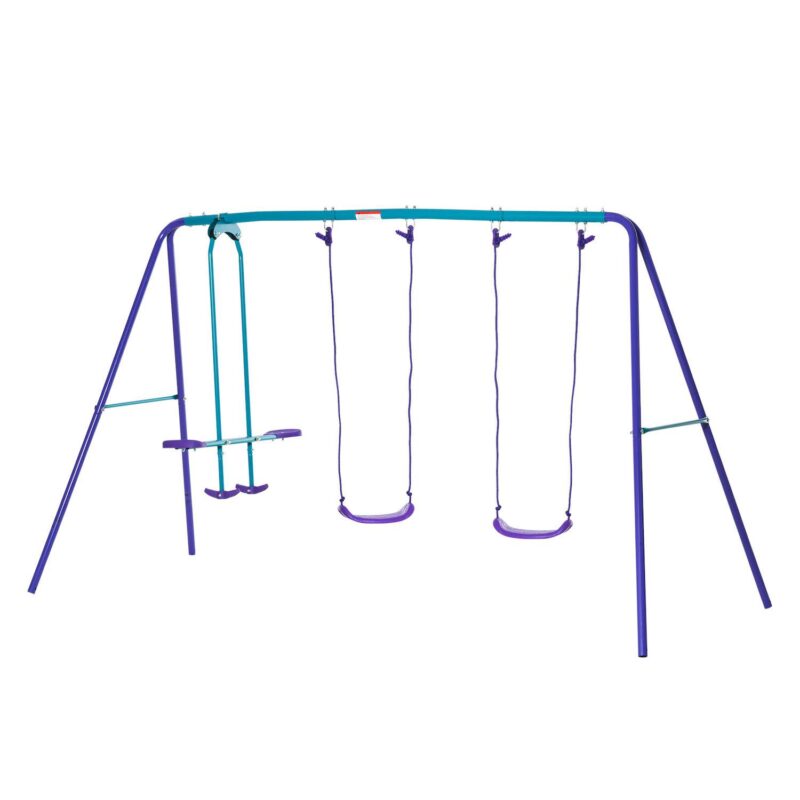 Children's Playground Set, Adjustable Ropes With Metal Frame For Stability - Image 3