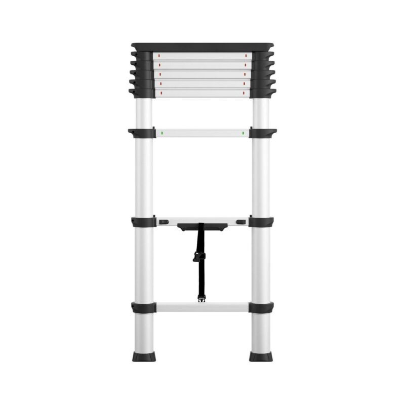 Cosco 8.5 Ft SmartClose Aluminum Telescoping Ladder with Tray Cap and Type 1A 300-Pound Capacity, 12 Ft Max Reach