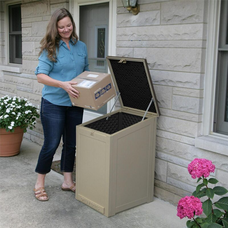 Cosco Outdoor Living BoxGuard, Large Lockable Package Delivery and Storage Box, 6.3 cubic ft, Tan - Image 2