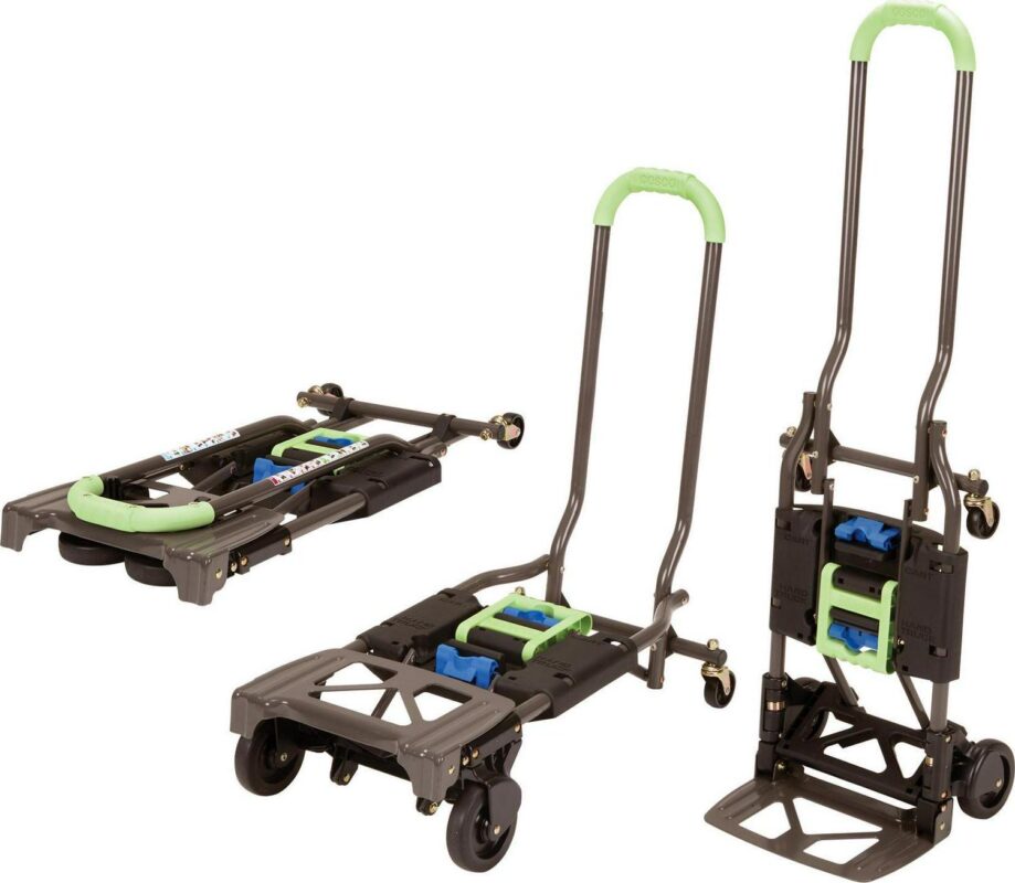 Cosco Shifter Multi-Position Folding Hand Truck and Cart, Green
