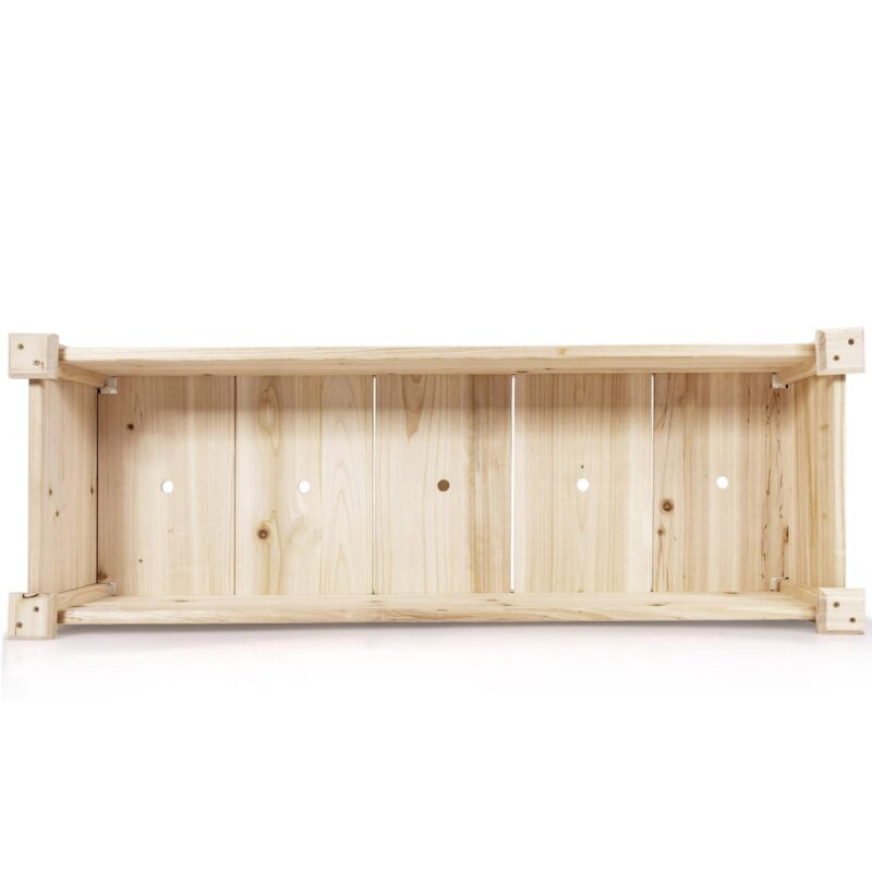 Costway Raised Garden Bed Elevated Planter Box Wood for Vegetable Flower Herb - Image 11