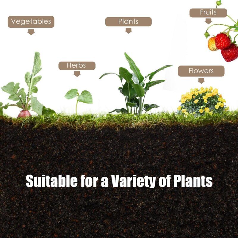 Costway Raised Garden Bed Elevated Planter Box Wood for Vegetable Flower Herb - Image 8