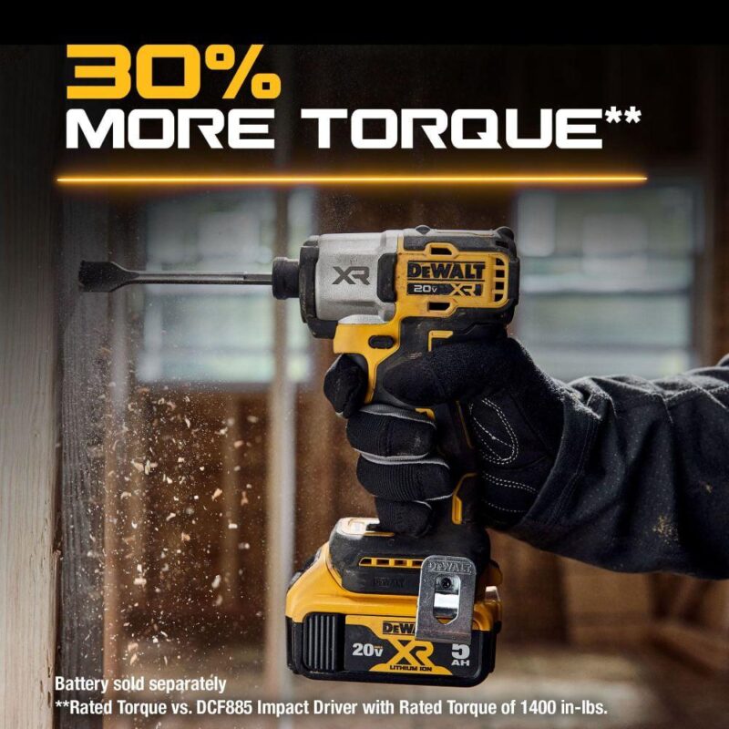DeWalt 20V MAX XR IMPACT DRIVER BARE - Image 5