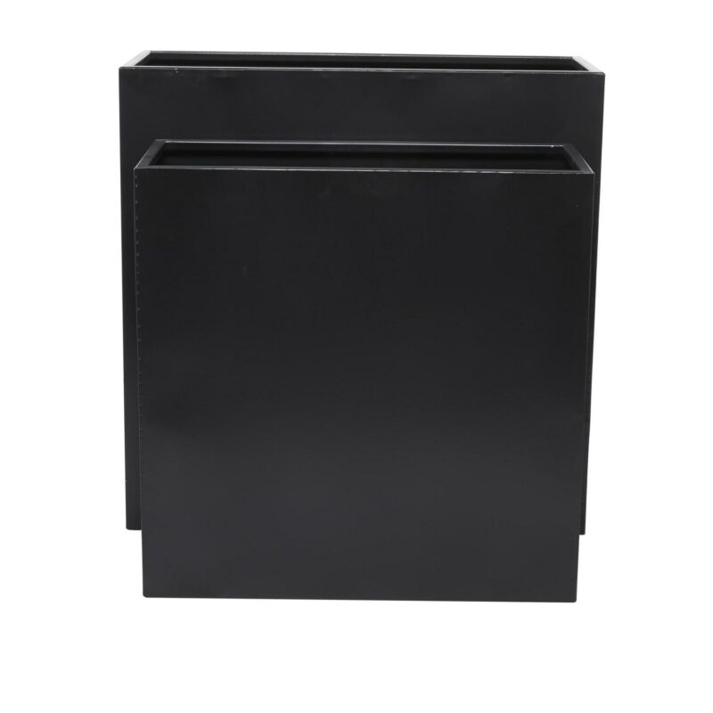 DecMode 28 , 24 H Black Metal Planter (2 Count) - Image 6