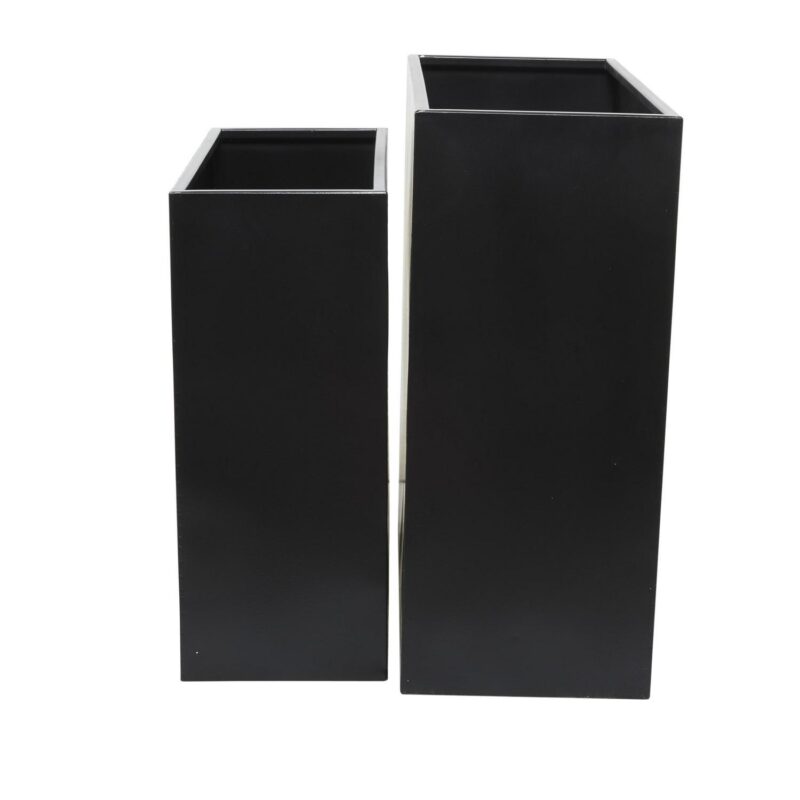 DecMode 28 , 24 H Black Metal Planter (2 Count) - Image 7