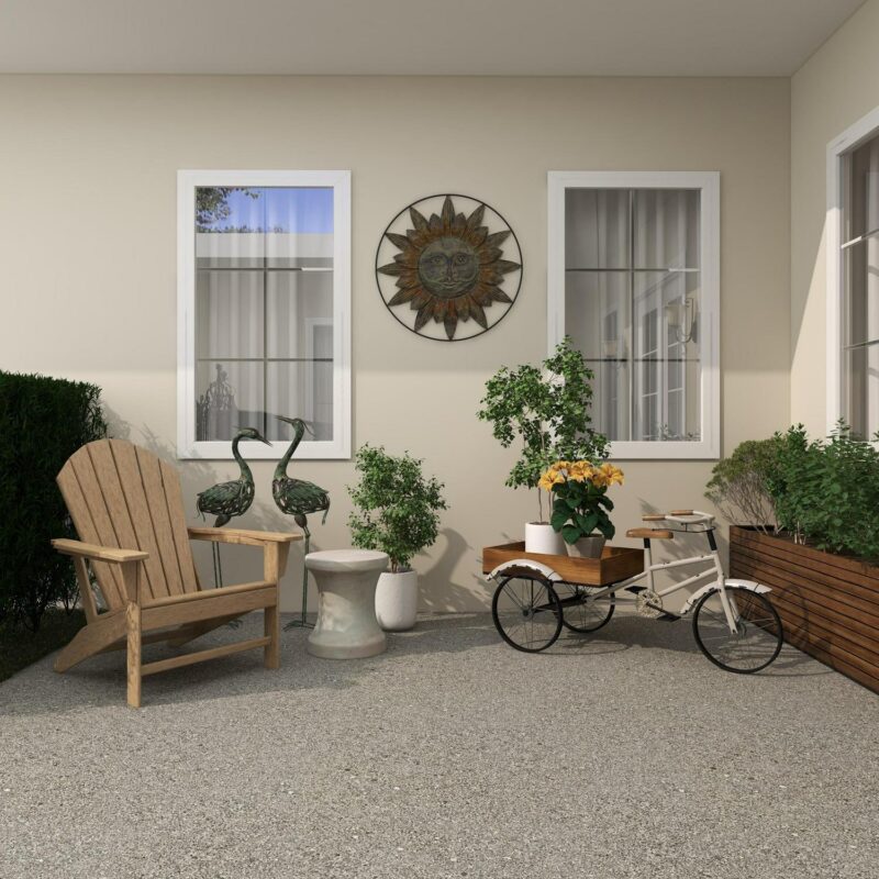 DecMode 48  x 24  x 24  White Metal Indoor Outdoor Bike Plantstand with Brown Wood Accents - Image 11