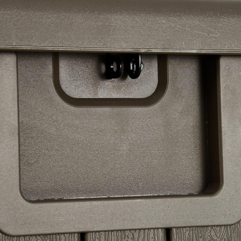 Dextrus 230 Gallon Outdoor Patio Deck Box, Large Double-Wall Resin Storage Box with Divider&Side Handles Backyard, Waterproof&Lockable, Light Brown - Image 9