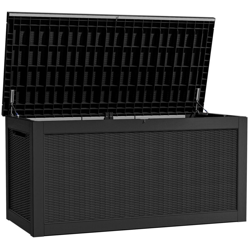 Dextrus 260 Gallon Large Outdoor Deck Box, Waterproof Resin Outdoor Storage Box,for Patio Garden,Lockable, Black - Image 6