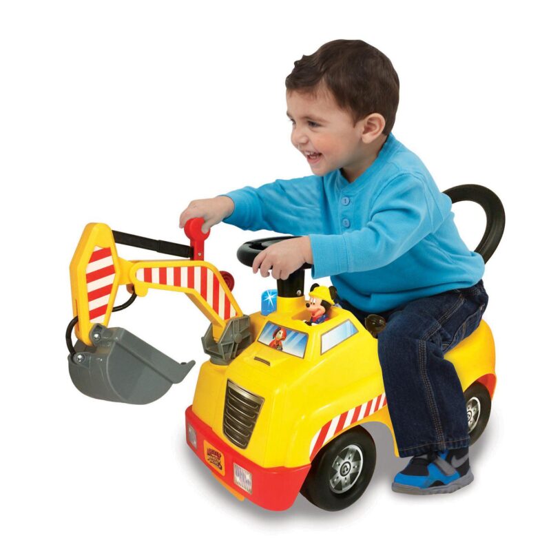Disney's Mickey and The Roadster Racers Mickey Mouse Activity Crane Ride-On Vehicle by Kiddieland - Image 2