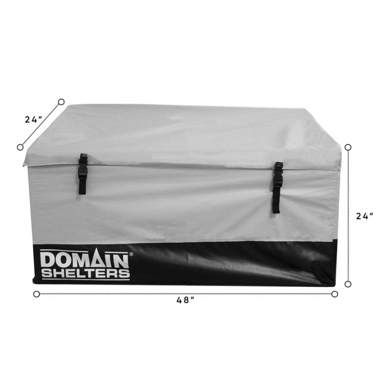 Domain Shelters 117 Gallon Outdoor Patio Storage Deck Box, Gray/Black - Image 10