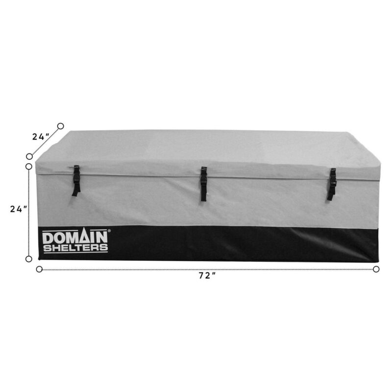 Domain Shelters 176 Gallon Outdoor Patio Storage Deck Box, Gray/Black - Image 6