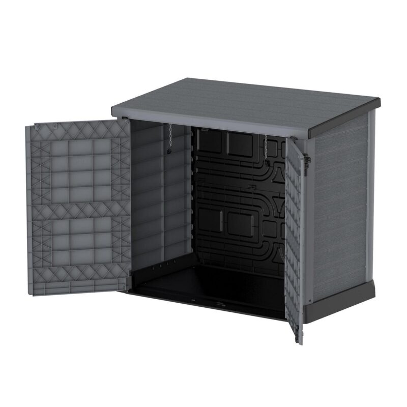 Duramax CedarGrain StoreAway 1200L Outdoor Deck and Garden Storage Box, Grey - Image 4