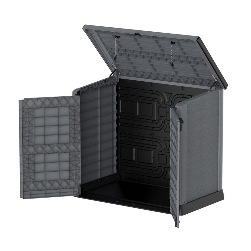 Duramax CedarGrain StoreAway 1200L Outdoor Deck and Garden Storage Box, Grey - Image 3