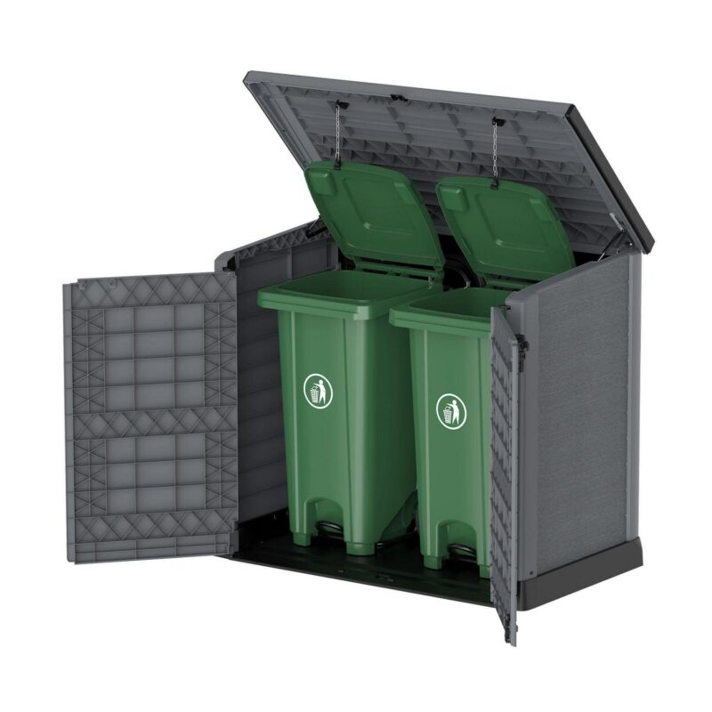 Duramax CedarGrain StoreAway 1200L Outdoor Deck and Garden Storage Box, Grey - Image 7