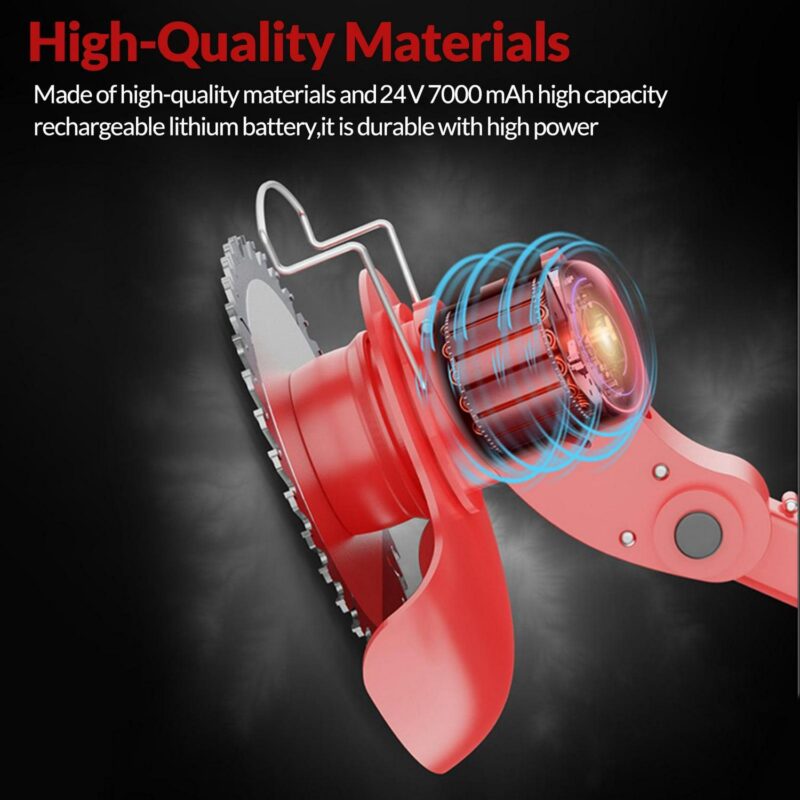 Electric Weed Lawn Edger Eater Cordless Grass Trimmer Cutter, Lawn Mower Weed, 24V Cordless Edger, Red(1 Battery and 1 Charger Included) - Image 11