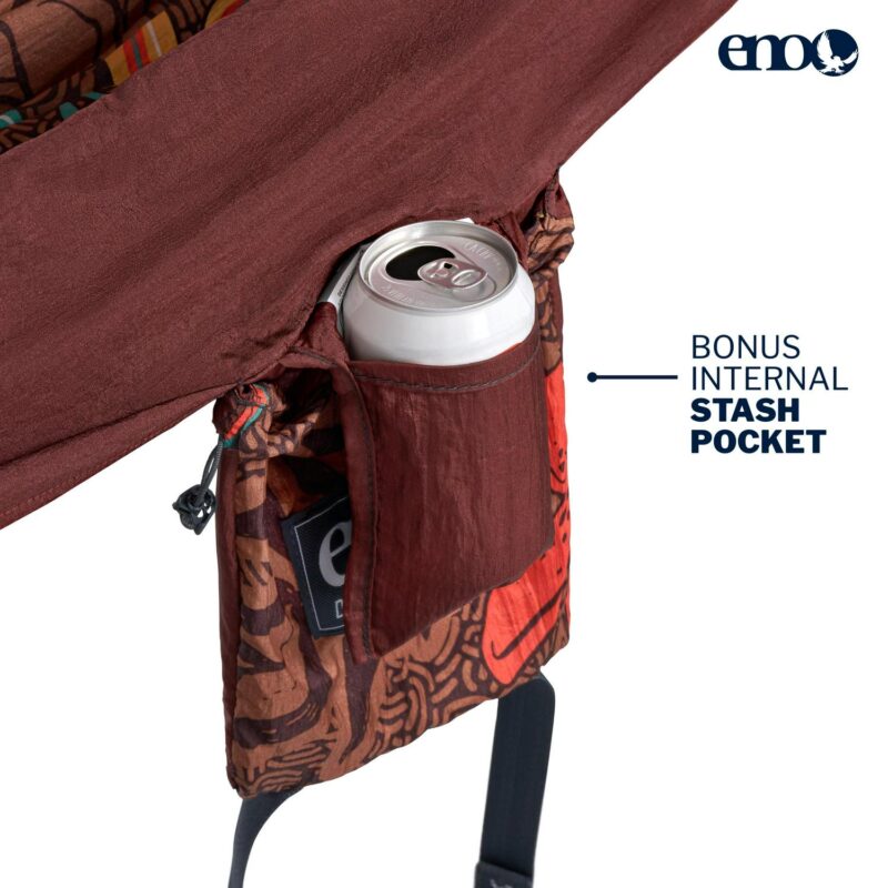 Eno DoubleNest Print Hammock, Tropic/Merlot - Image 3