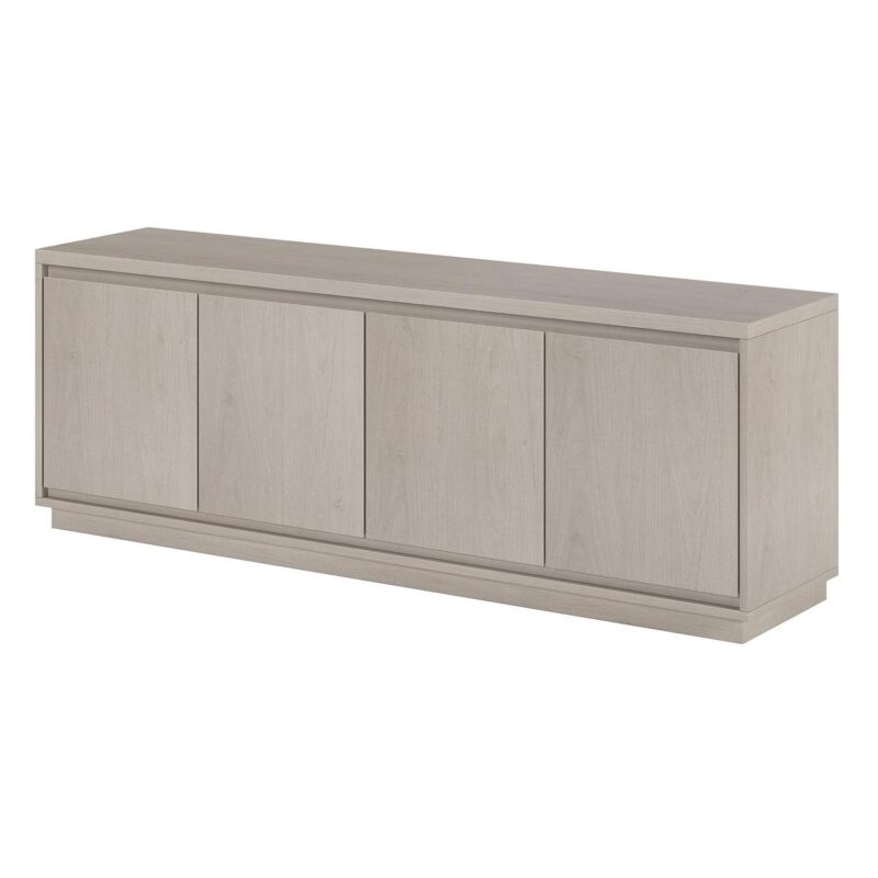 Evelyn&Zoe Presque Rectangular TV Stand for TV's up to 75 , Alder White - Image 8
