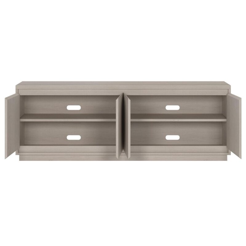 Evelyn&Zoe Presque Rectangular TV Stand for TV's up to 75 , Alder White - Image 9