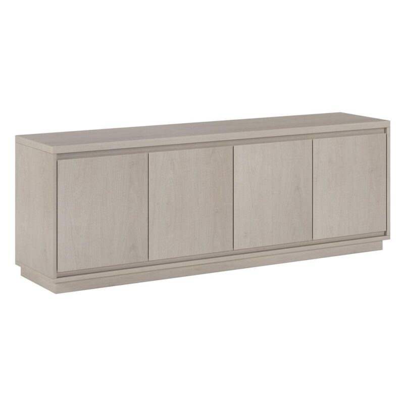 Evelyn&Zoe Presque Rectangular TV Stand for TV's up to 75 , Alder White - Image 2